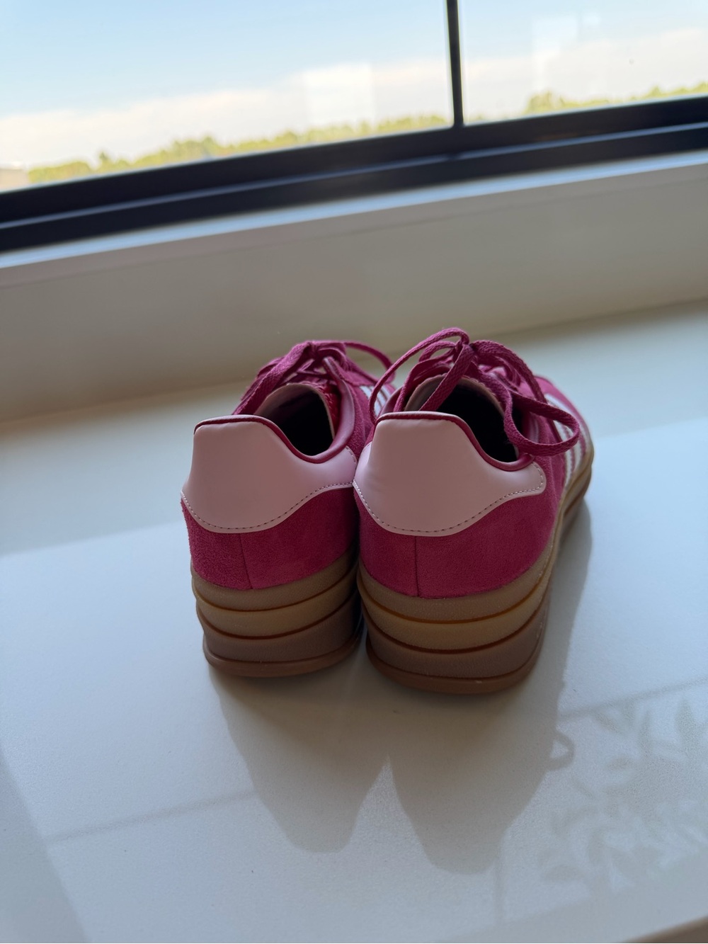 adidas Gazelle Women’s Platform Sneaker — Pink/White - Picture 6 of 9